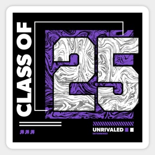 Class of 2025 Urban Streetwear // Graduation Class of '25 Purple Sticker